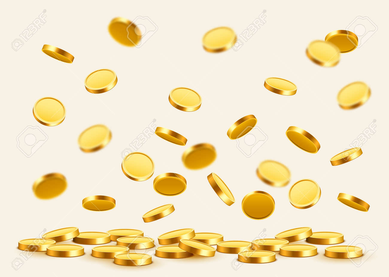 落ちてくるコイン。のイラスト素材・ベクター Image 88157458