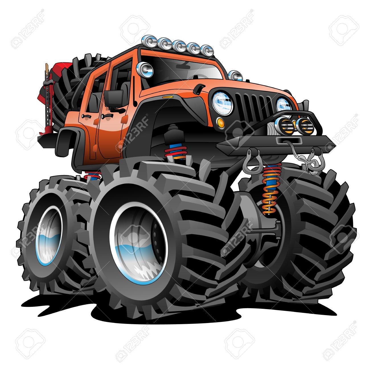 4X4 Off Road >> 4x4 Off Road Vehicle Cartoon Illustration 4X4 Off Road >> 4x4 Off Road Vehicle Cartoon Illustration