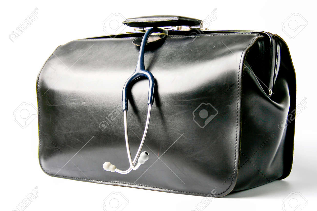 black leather doctor bag