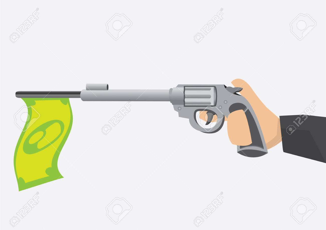 Hand Holding Toy Revolver Gun With Index Finger On Trigger And Royalty Free Cliparts Vectors And Stock Illustration Image 42882962