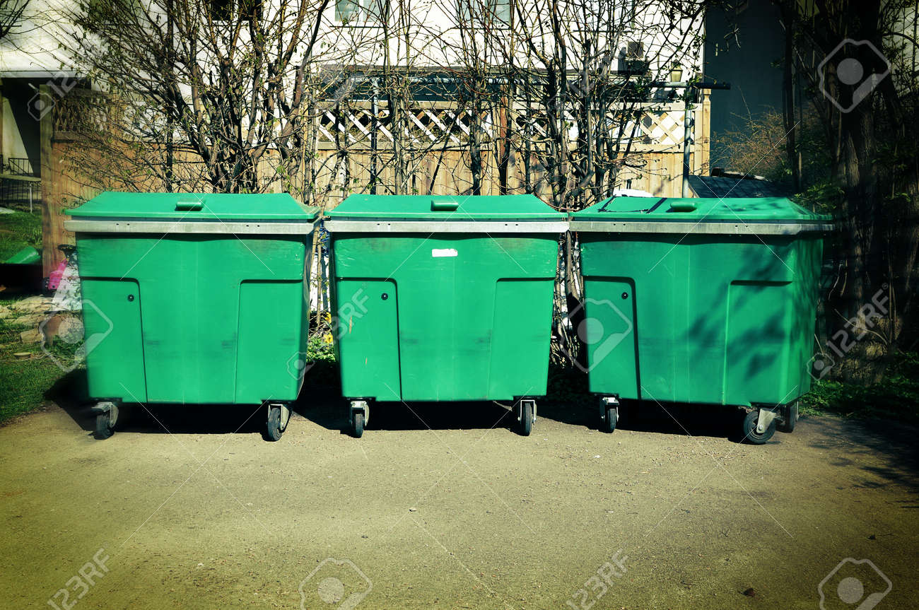 Backyard garbage cans