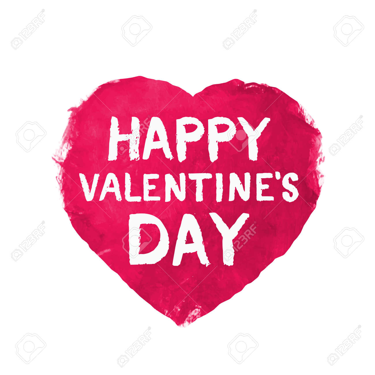ピンクのバレンタイン ハート 水彩 ベクトル イラスト のイラスト素材 ベクタ Image