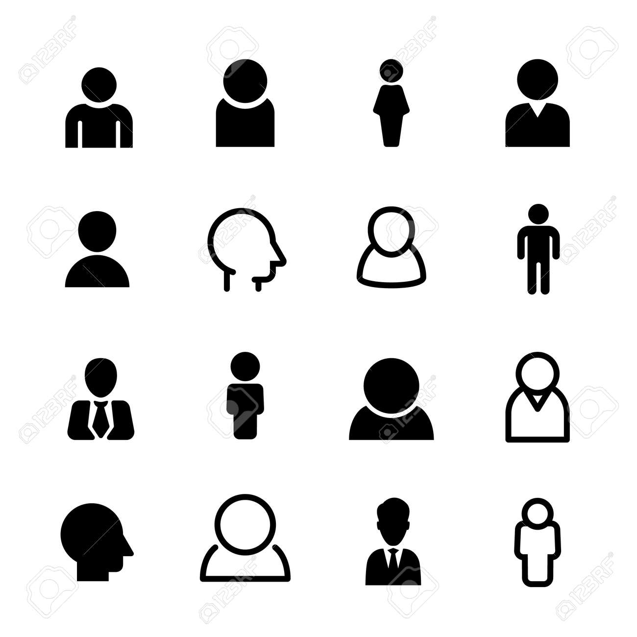 Menschen Symbole Satz Von 16 Person Symbole Ideal Fur Website Design Illustration Grafik Lizenzfrei Nutzbare Vektorgrafiken Clip Arts Illustrationen Image 58419968