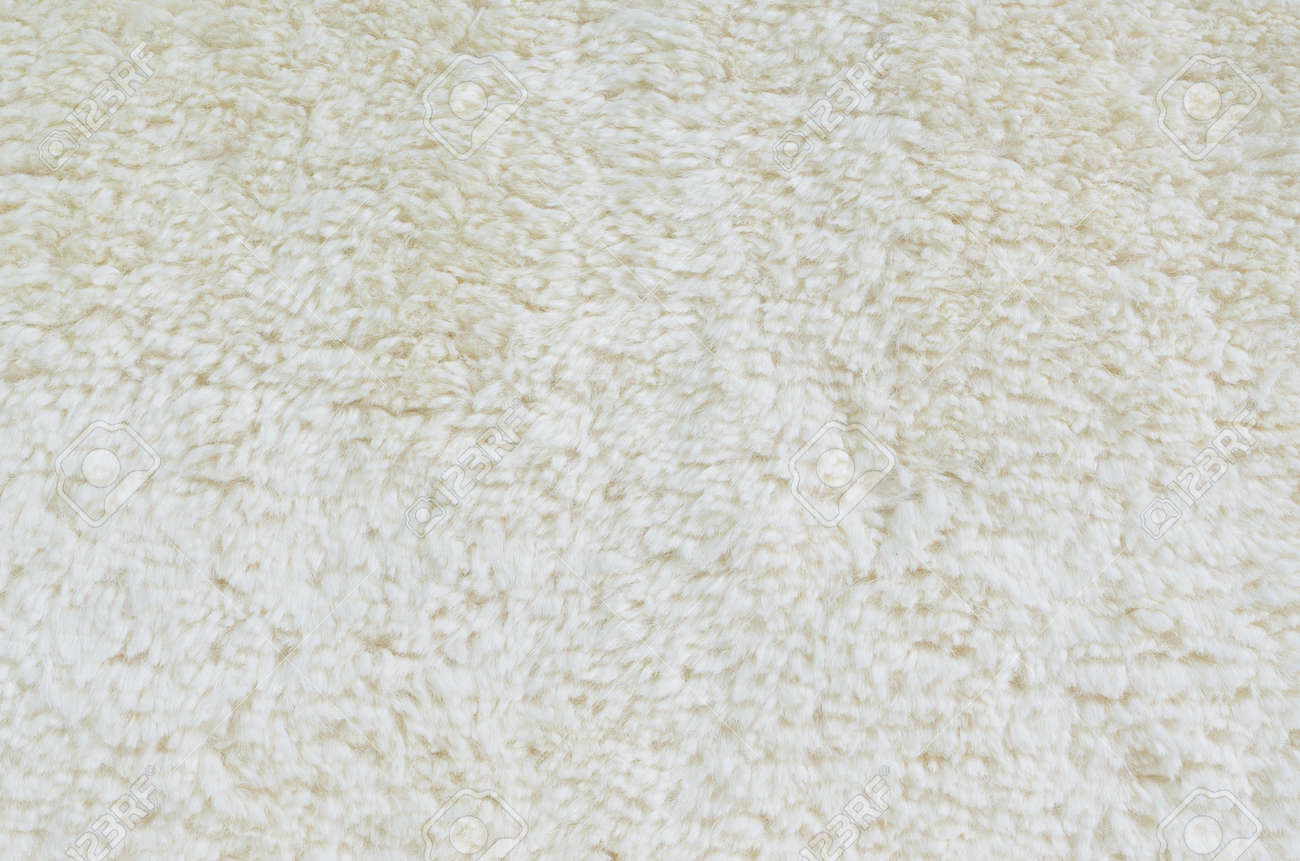 Wool White Carpet Texture Background Stock Photo, Picture and