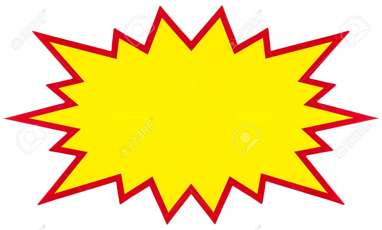 爆発 空白の白で隔離ポップアート吹き出し の写真素材 画像素材 Image