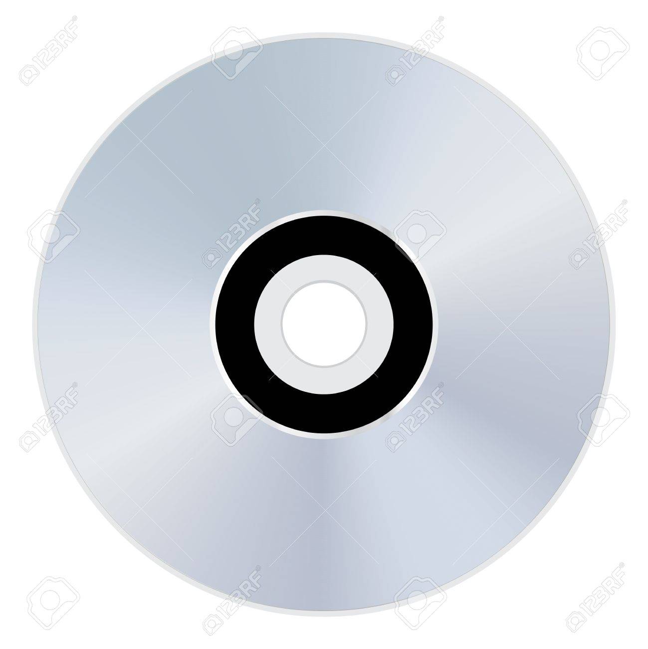 白い背景に分離された青の Dvd ディスク のイラスト素材 ベクタ Image