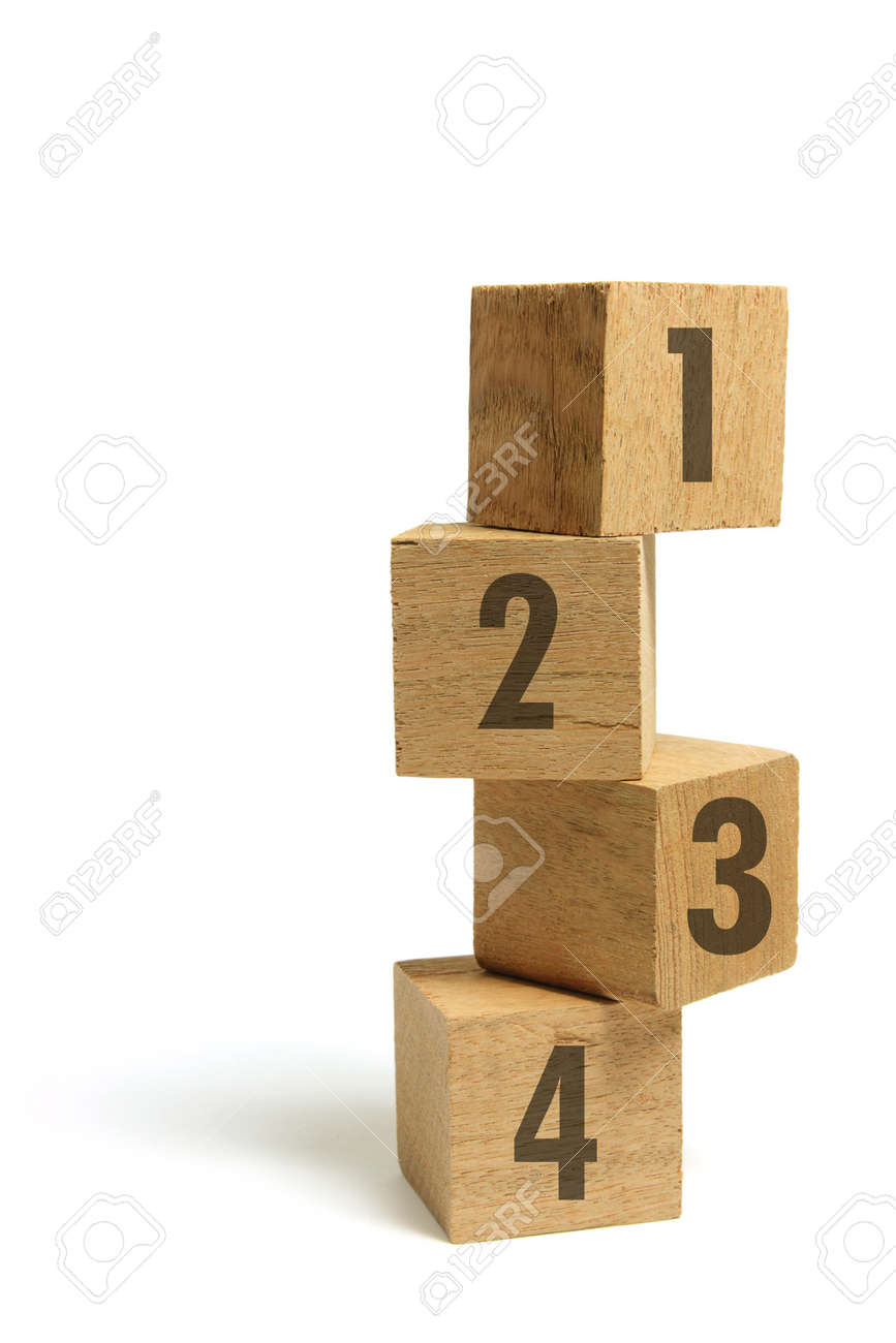 wooden number blocks