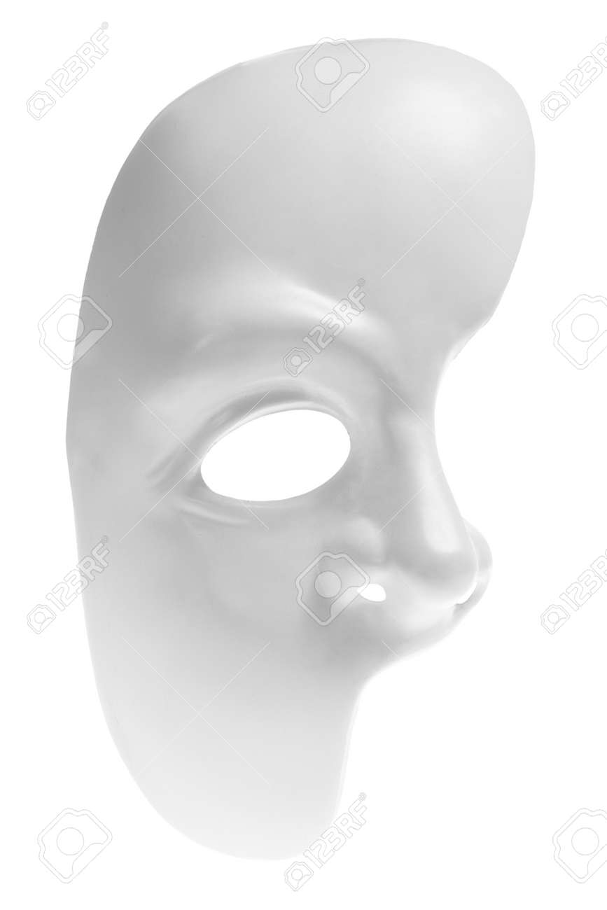 白い背景の上半分の顔のマスク の写真素材 画像素材 Image
