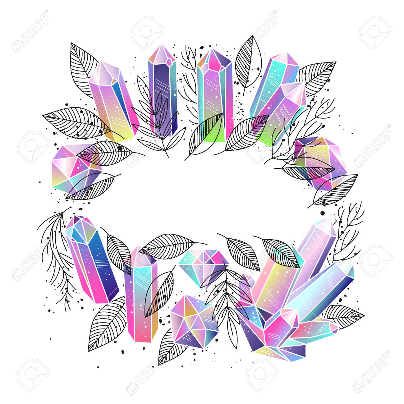 frame template with crystals