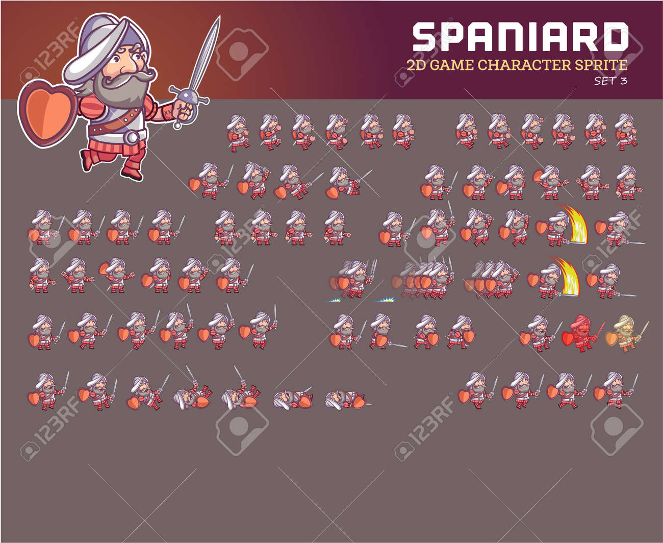 スペイン人漫画ゲームキャラクタースプライト のイラスト素材 ベクタ Image スペイン人漫画ゲームキャラクタースプライト のイラスト素材 ベクタ Image