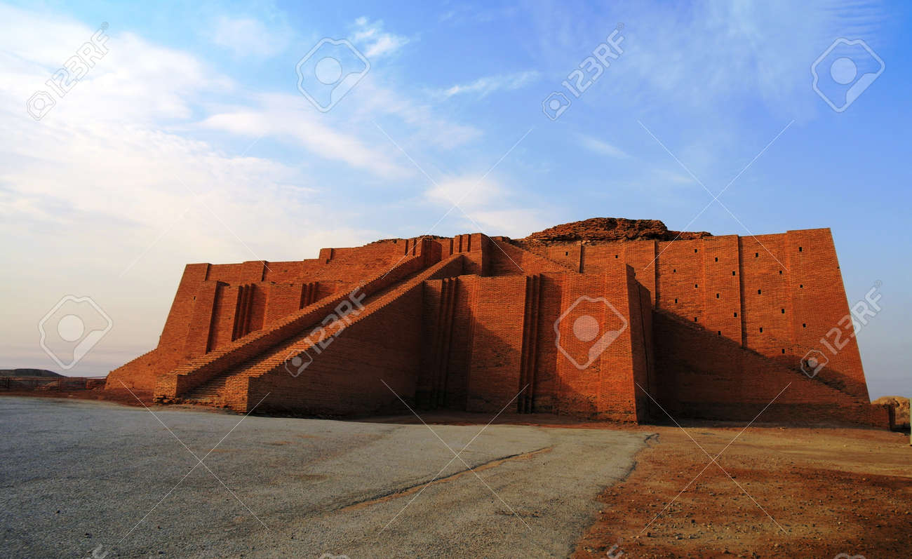 Restored ziggurat in ancient Ur, sumerian temple, Iraq - 63412084 Restored ziggurat in ancient Ur, sumerian temple, Iraq - 63412084
