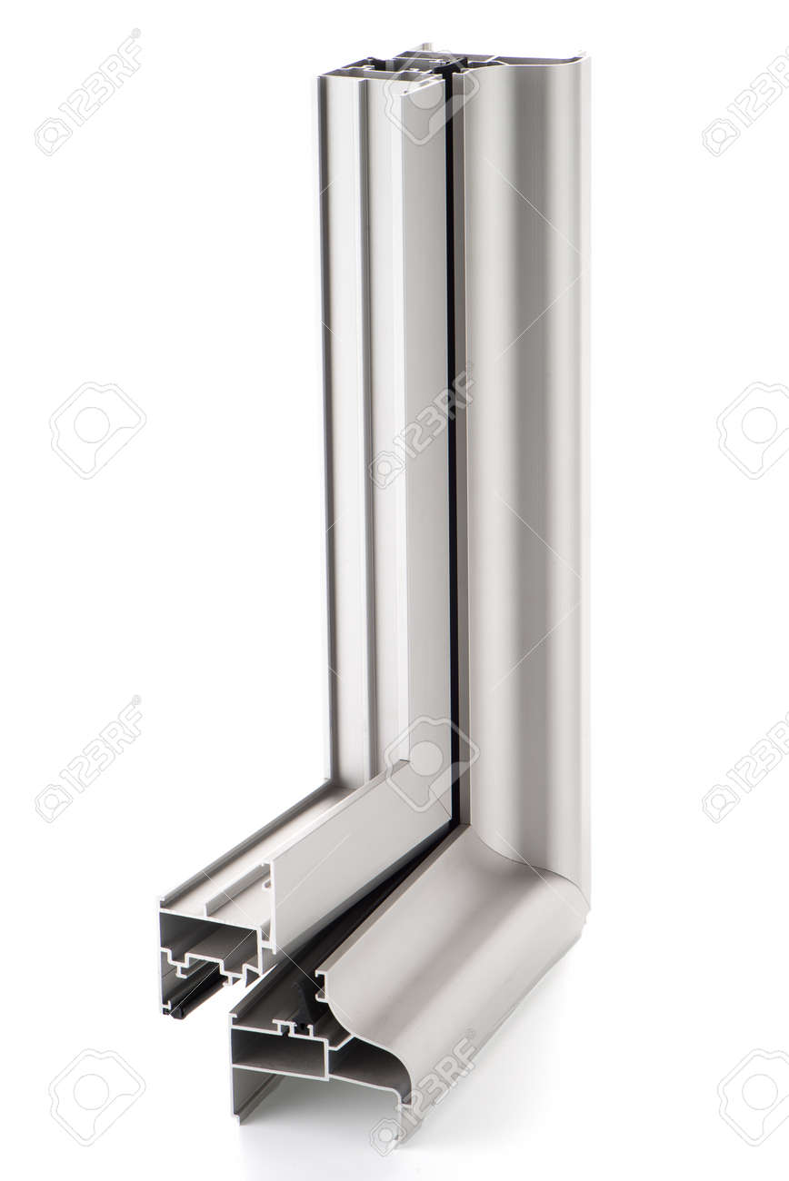 Aluminium window sample isolated on white background. - 50924773 Aluminium window sample isolated on white background. - 50924773