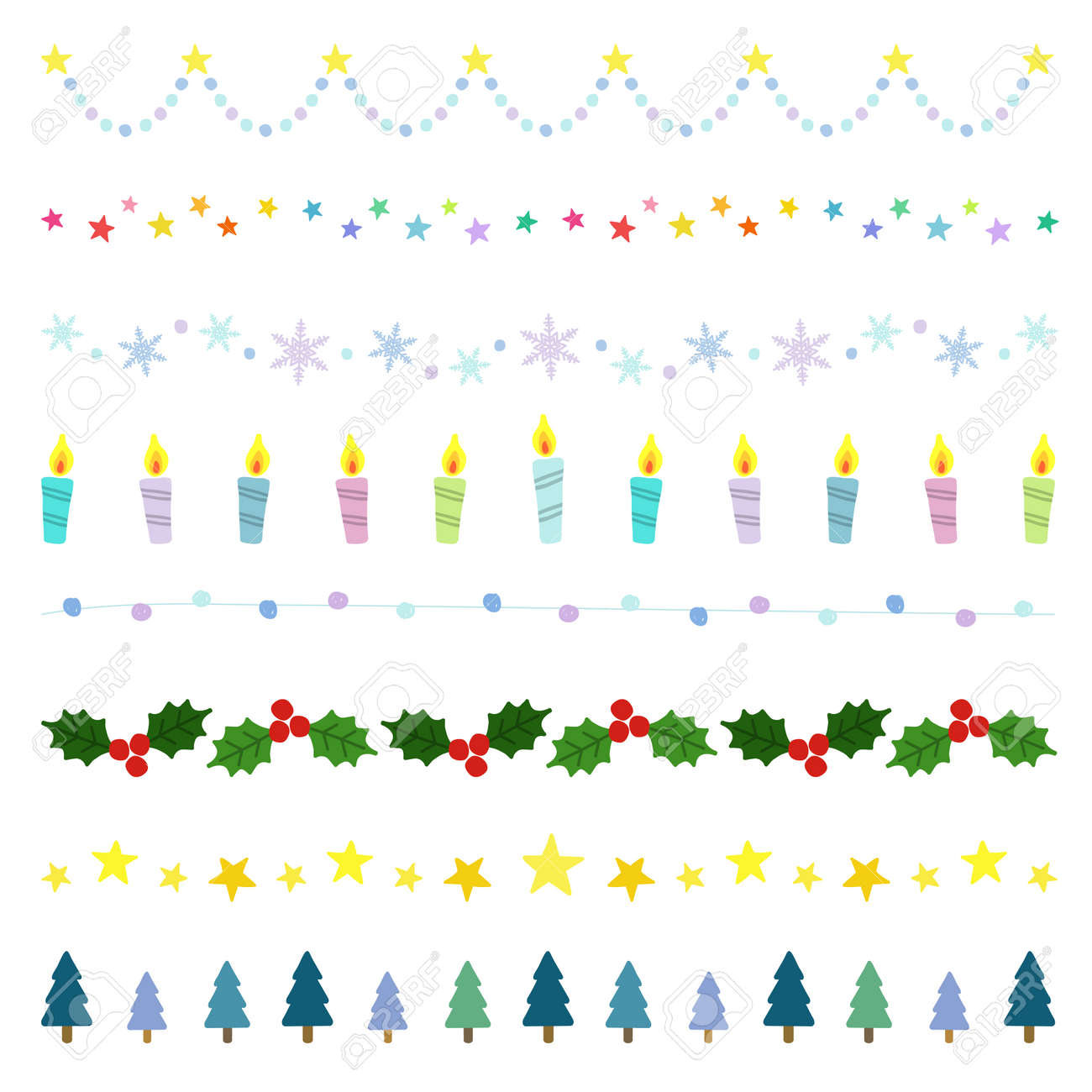 クリスマス装飾的なボーダーのイラスト素材 ベクタ Image