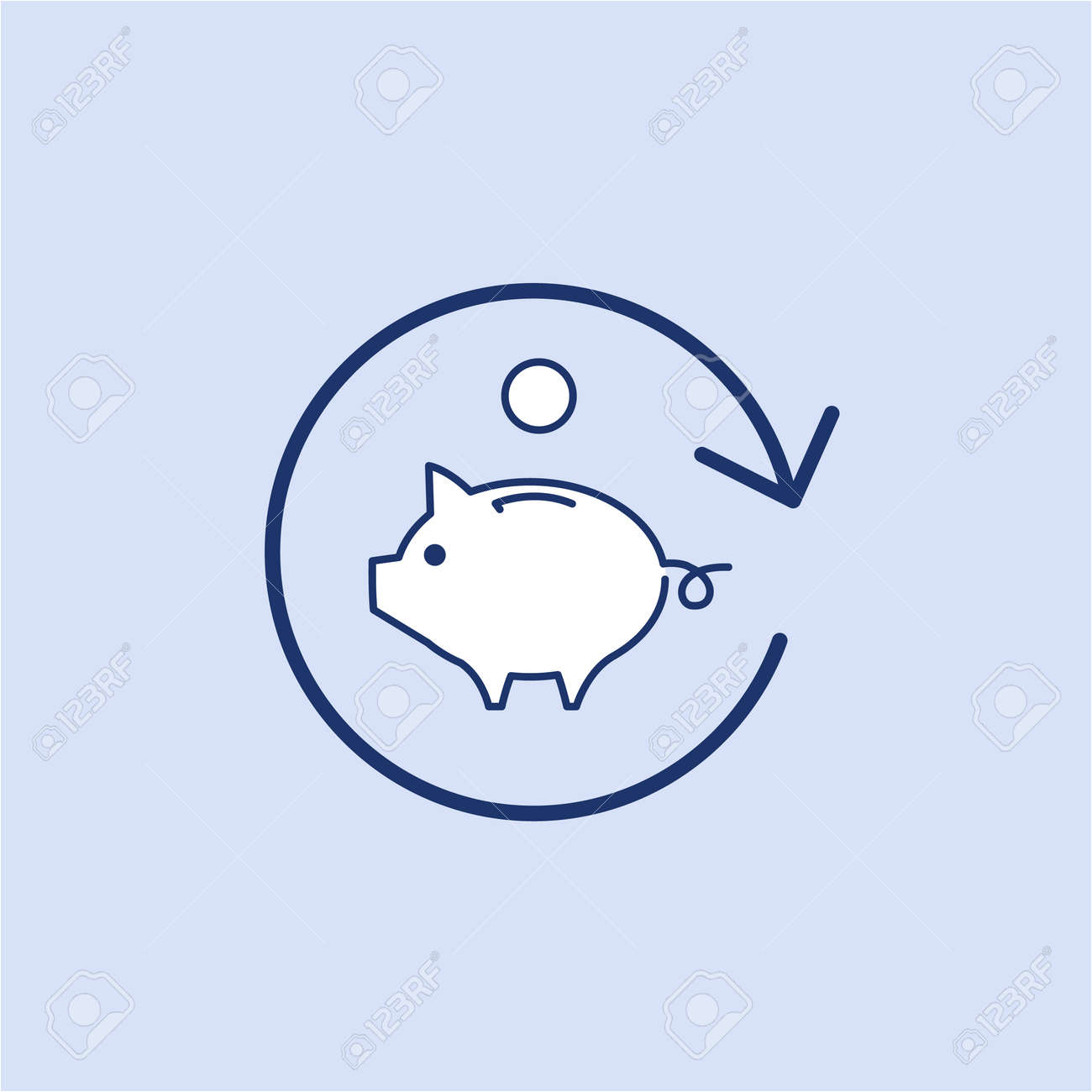 Conceptuel Vecteur Icone Roi Retour Sur Investissement Moderne Marketing Design Plat Et Lineaire D Affaires Illustration Et Le Concept Infographique Sur Fond Bleu Clip Art Libres De Droits Vecteurs Et Illustration