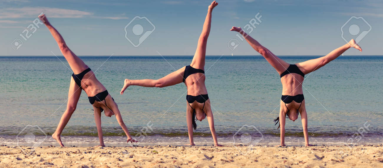 側 転 イラスト