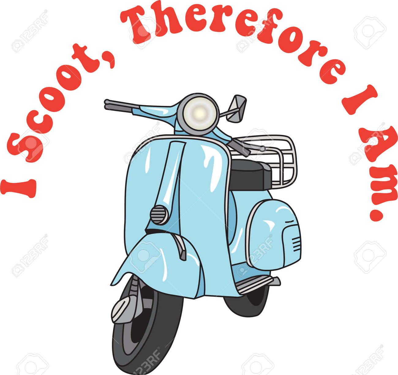 Vector Clásico De La Vespa De Mi Propia Clase Ilustración del Vector -  Ilustración de divisa, negro: 144898059, image size:1300x1226