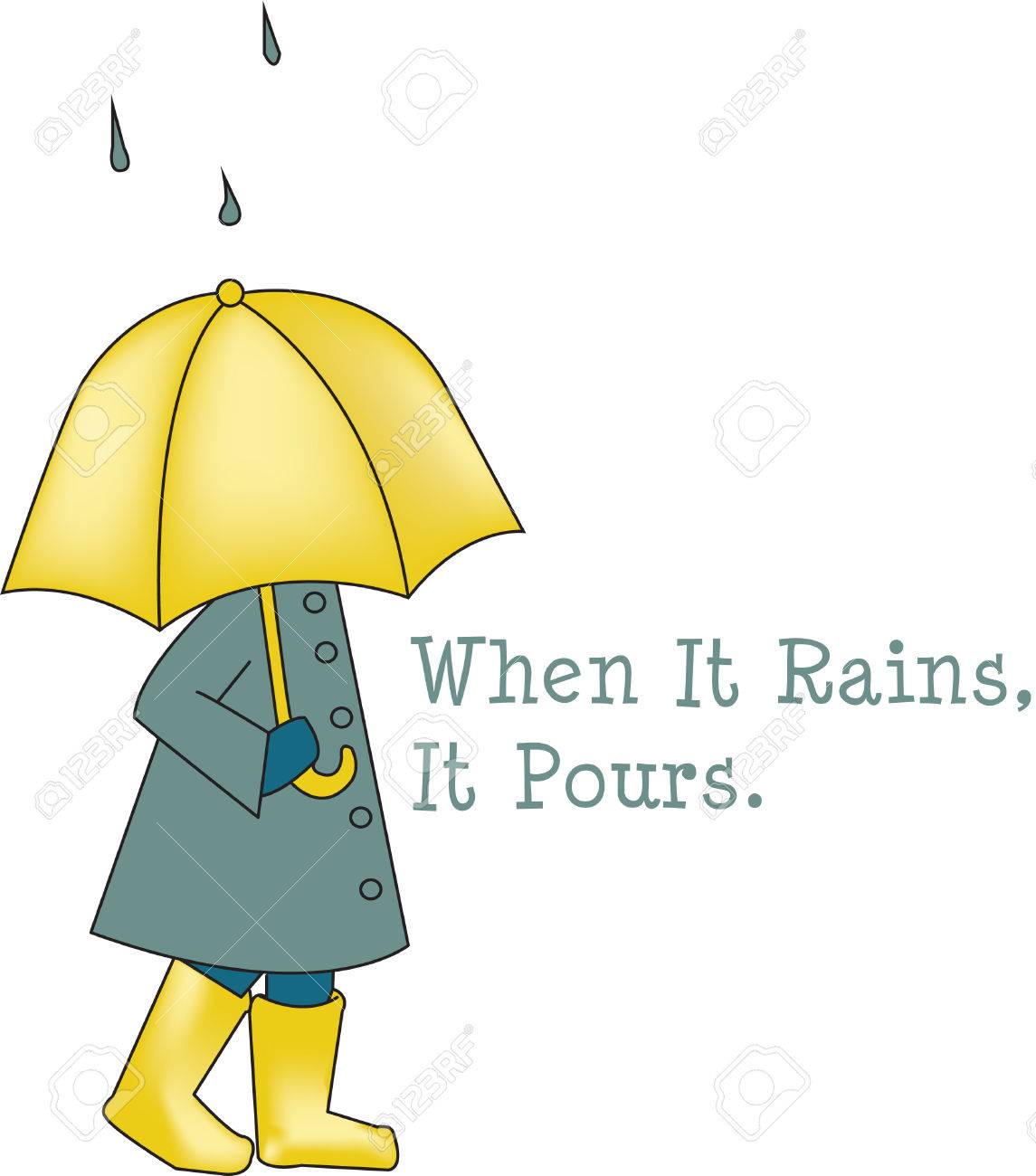 私たちの甘い小さな女の子が雨の中散歩を愛している どのように持参戻る思い出をした楽しさと楽しいあなたの雨 をこの美しいデザインを追加すると回歯車またはキルトを覚えています のイラスト素材 ベクタ Image