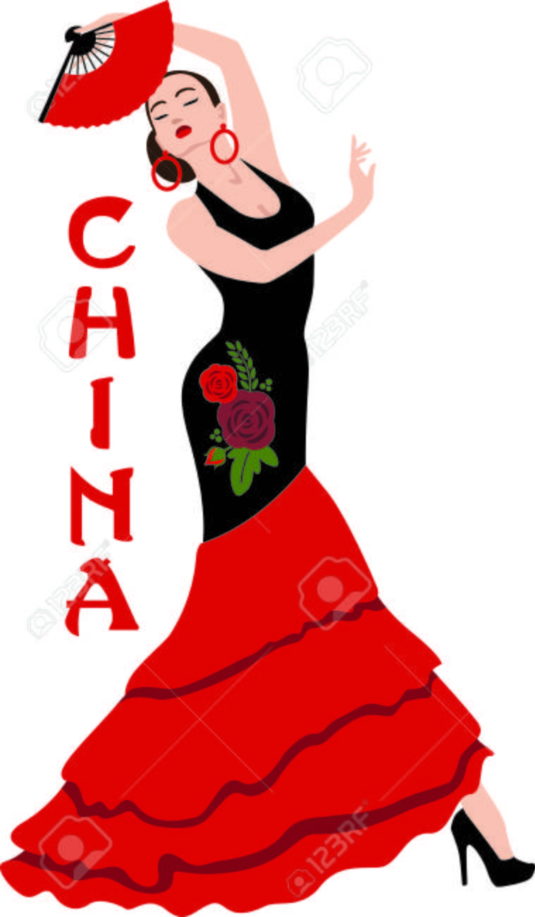 フラメンコ ダンサーとスペインの文化を祝います のイラスト素材 ベクタ Image