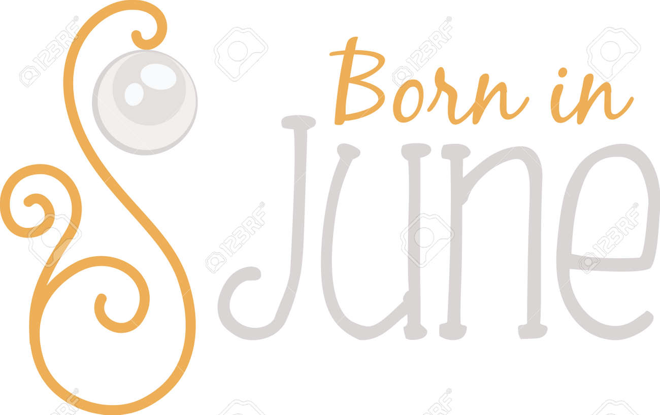 Fetez Votre Anniversaire Juin Avec Votre Pierre De Naissance La Perle Clip Art Libres De Droits Vecteurs Et Illustration Image