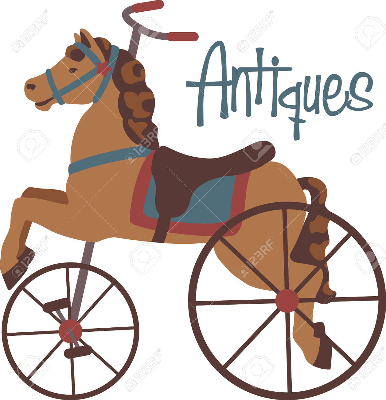 antique horse tricycle