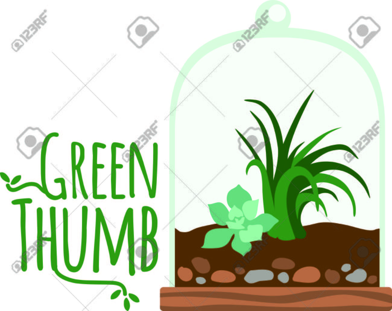 テラリウム プランターは 屋内の庭師のための多肉植物に満ちています のイラスト素材 ベクタ Image