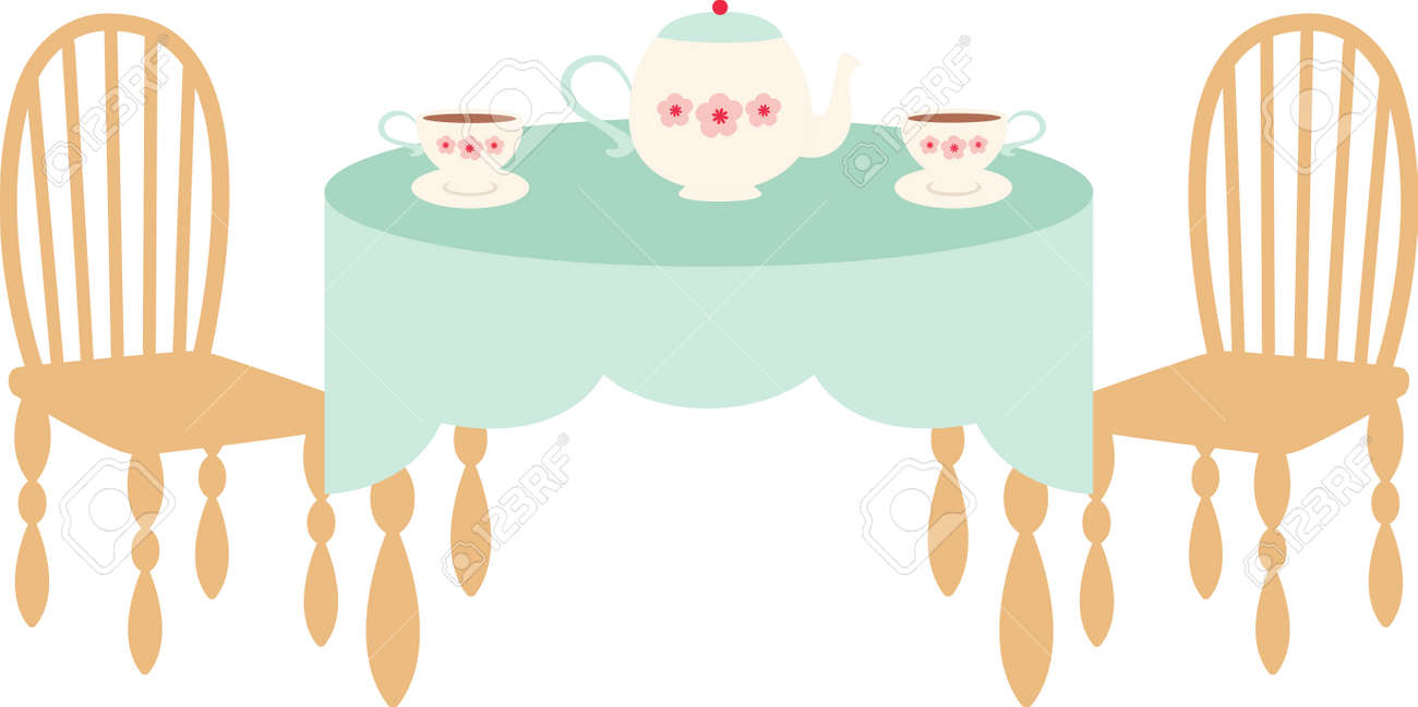 エレガントでアフタヌーン ティーに最適なこのデザインはテーブル クロスやカーテンの愛らしいです 家の装飾のプロジェクトの素晴らしいデザイン のイラスト素材 ベクタ Image