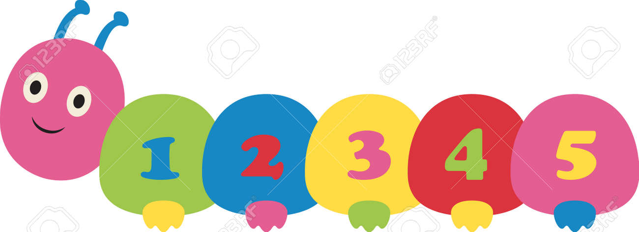 入れてかわいい子供赤ちゃんキャタピラー モチーフ刺繍のボディスーツ 新生児用品 T シャツ 帽子 ゼッケン のイラスト素材 ベクタ Image