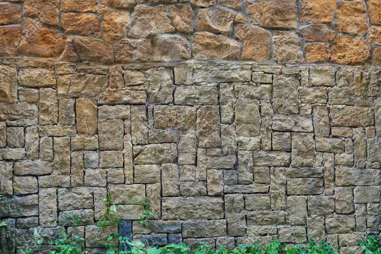 Primer Plano De La Pared En Una Construccion Antigua En El Parque