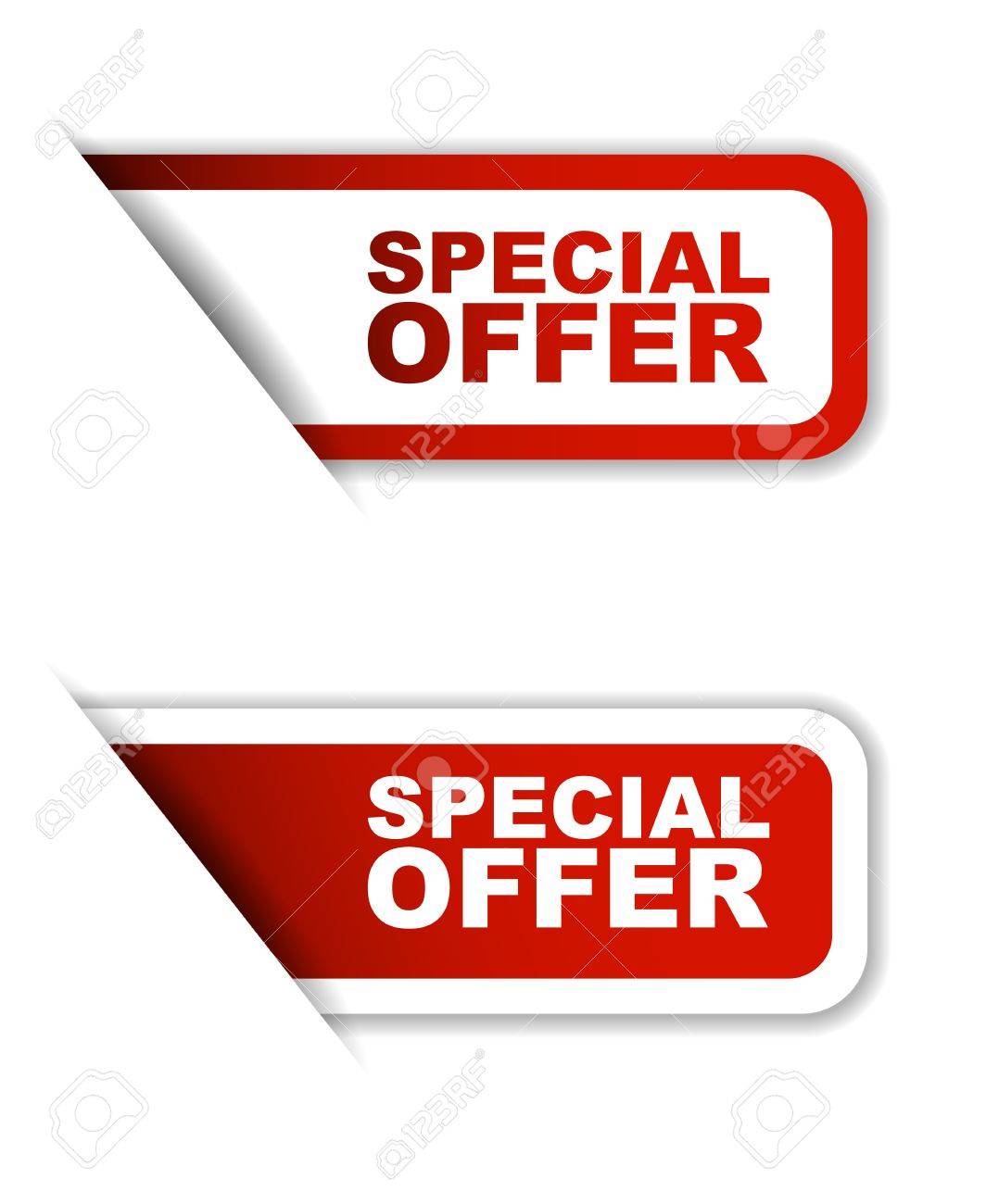 Vettoriale Questo E Rosso Adesivo Di Carta Vettore Offerta Speciale Due Varianti Image 51646615