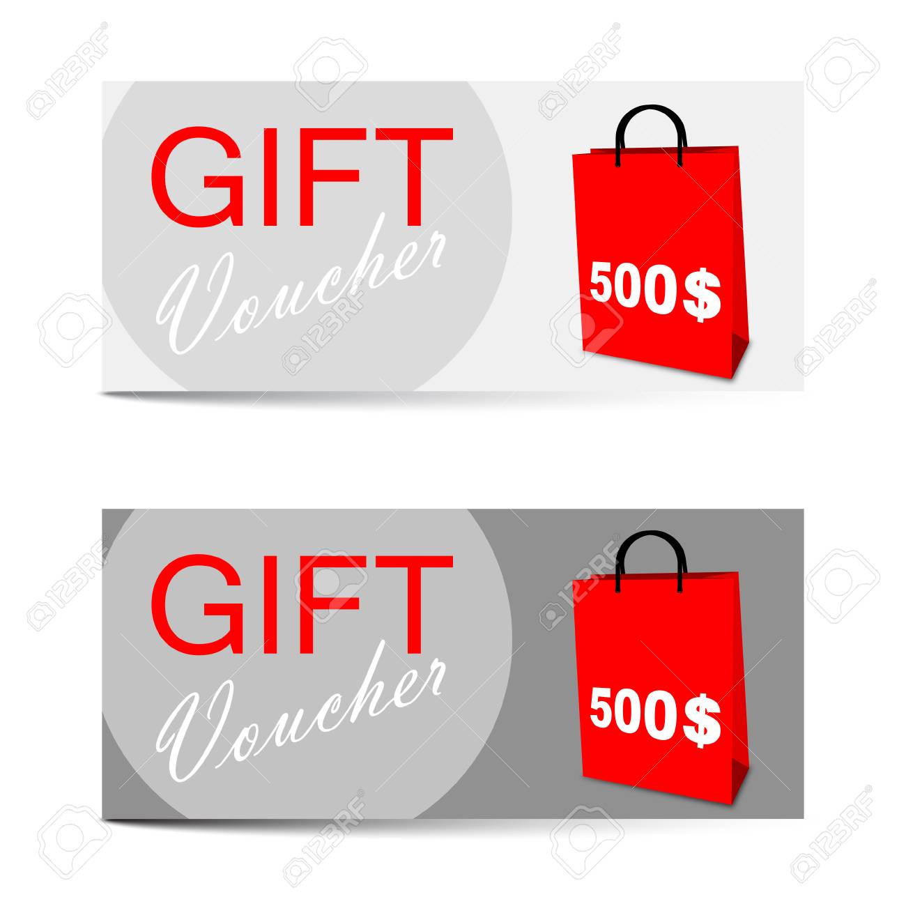 this is vector template gift voucher 500 dollars royalty free