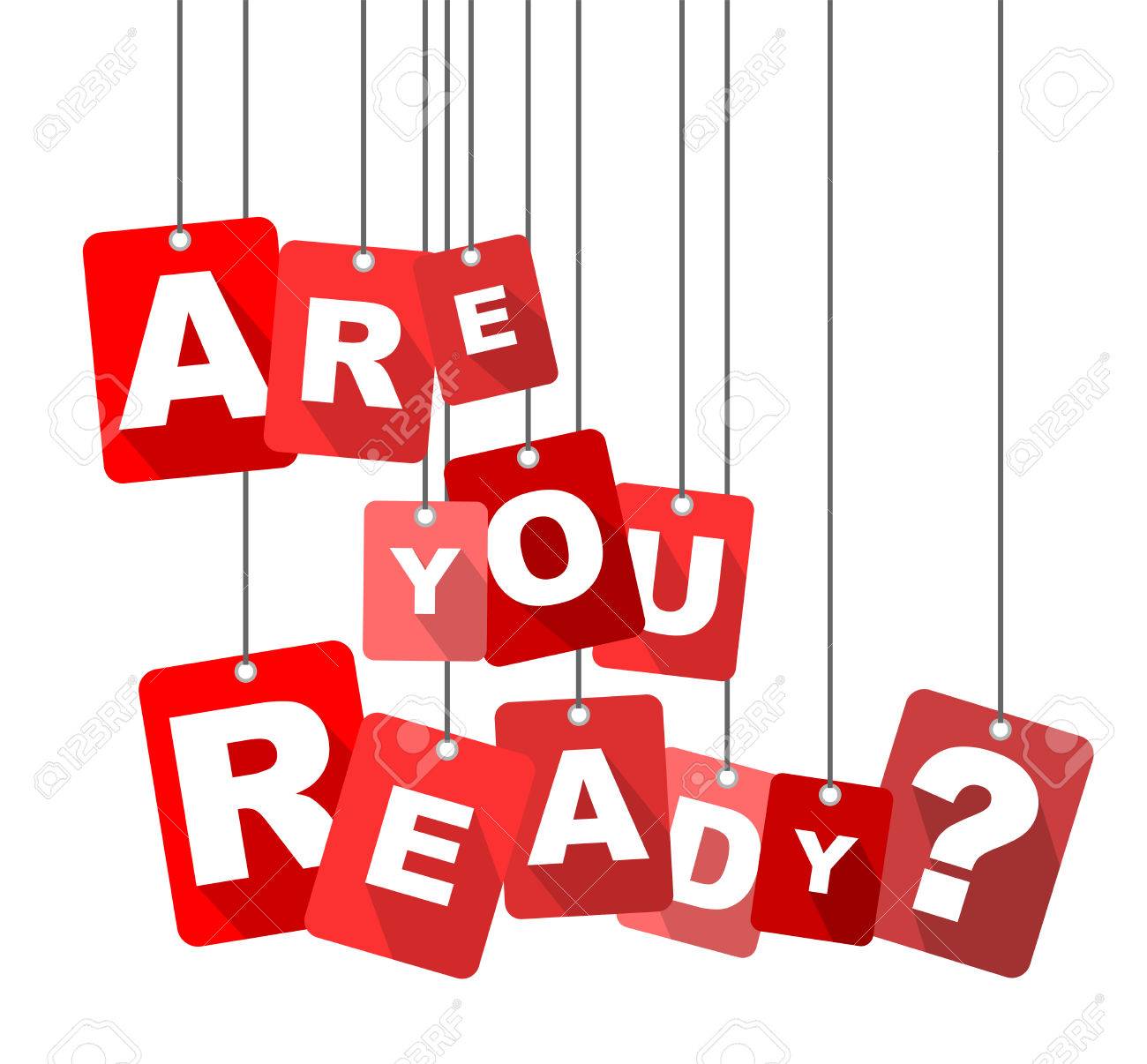 Etes Vous Pret Vecteur Rouge Vous Etes Pret Vecteur Plat Vous Etes Pret Fond Etes Vous Pret Clip Art Libres De Droits Svg Vecteurs Et Illustration Image
