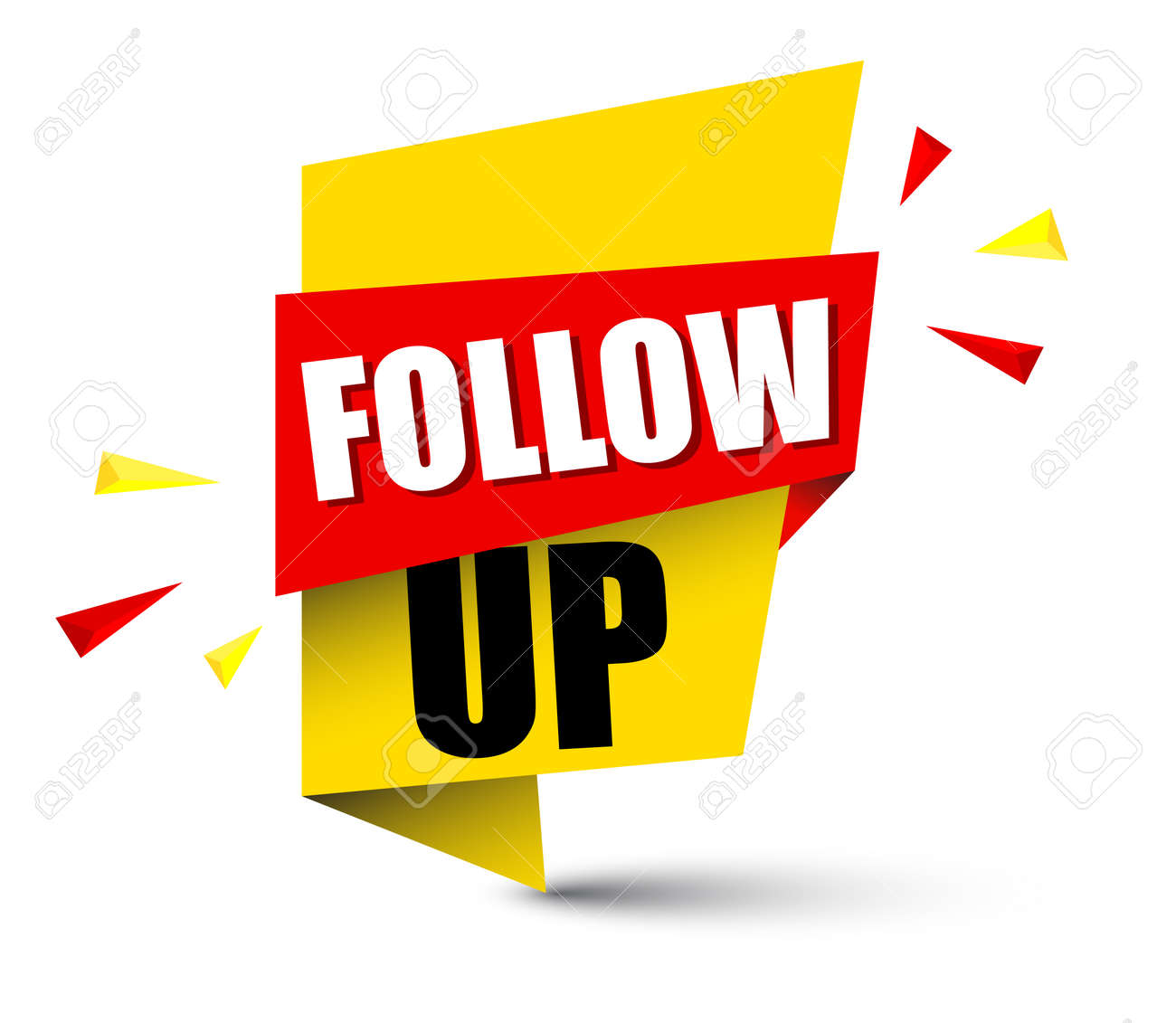 バナーフォローアップイラスト のイラスト素材 ベクタ Image