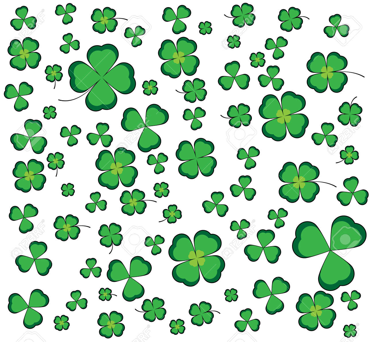 Weisser Hintergrund Mit Shamrocks Und Blatt Klee Lizenzfrei Nutzbare Vektorgrafiken Clip Arts Illustrationen Image 71071950