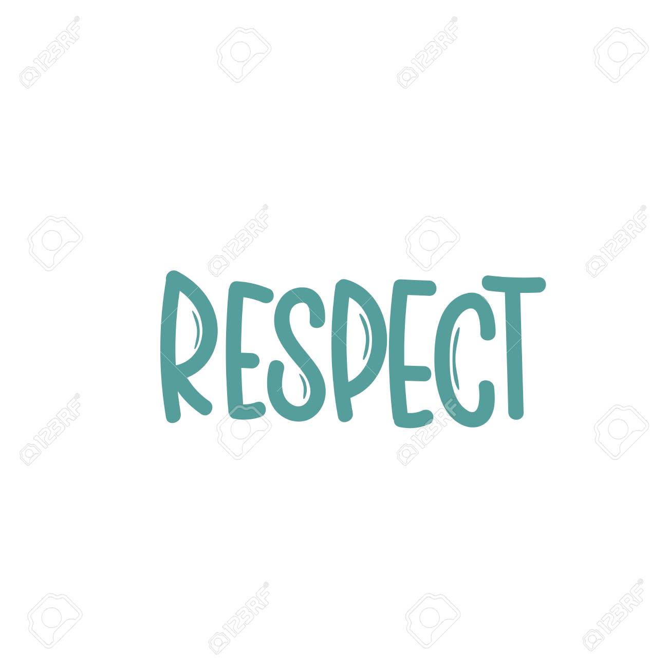 Vector Hand Drawn Illustration. Lettering Phrases Respect. Idea For Poster,  Postcard. Royalty Free SVG, Cliparts, Vectors, and Stock Illustration.  Image 116183474., image size:1300x1300