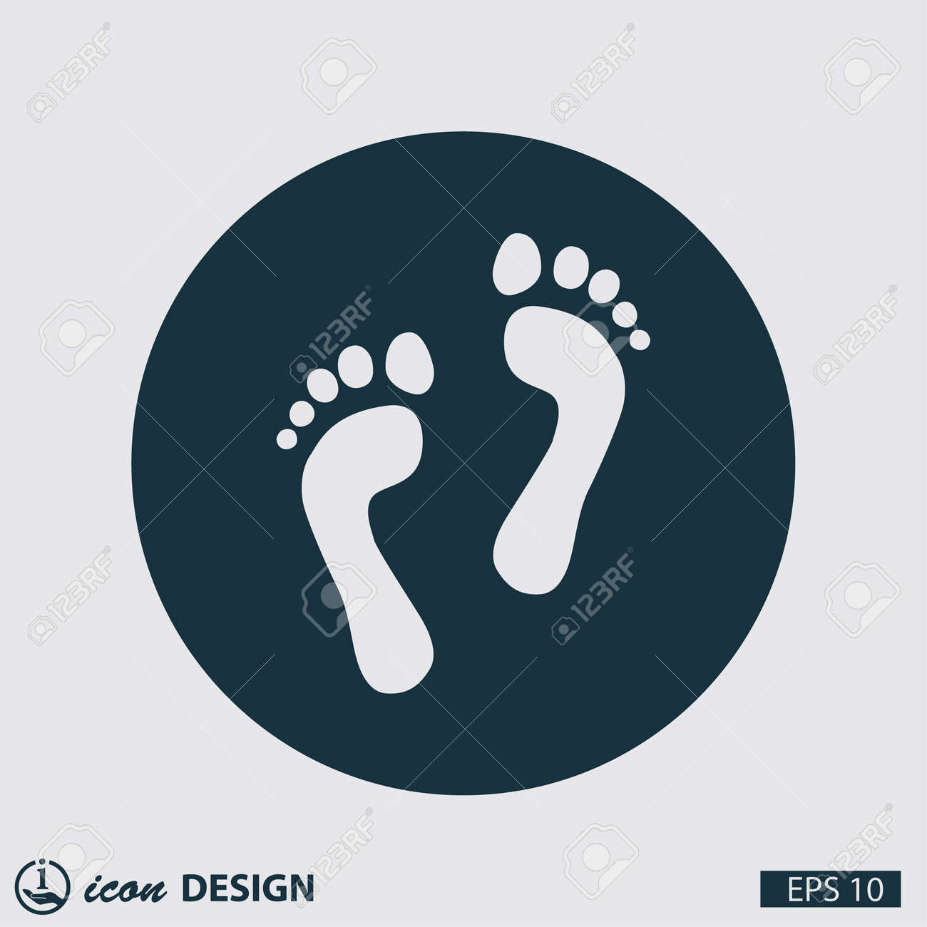 足跡の絵文字のイラスト素材 ベクタ Image