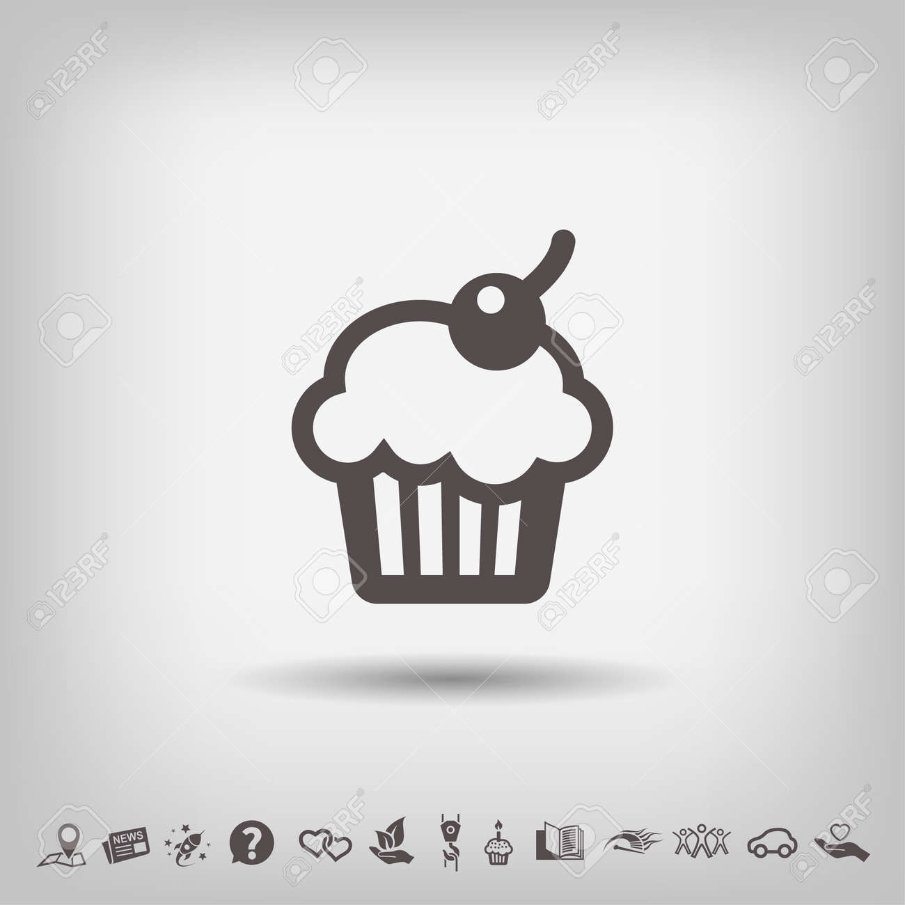 Pictogramme De Gateau Vector Concept Illustration Pour La Conception Eps 10 Clip Art Libres De Droits Vecteurs Et Illustration Image