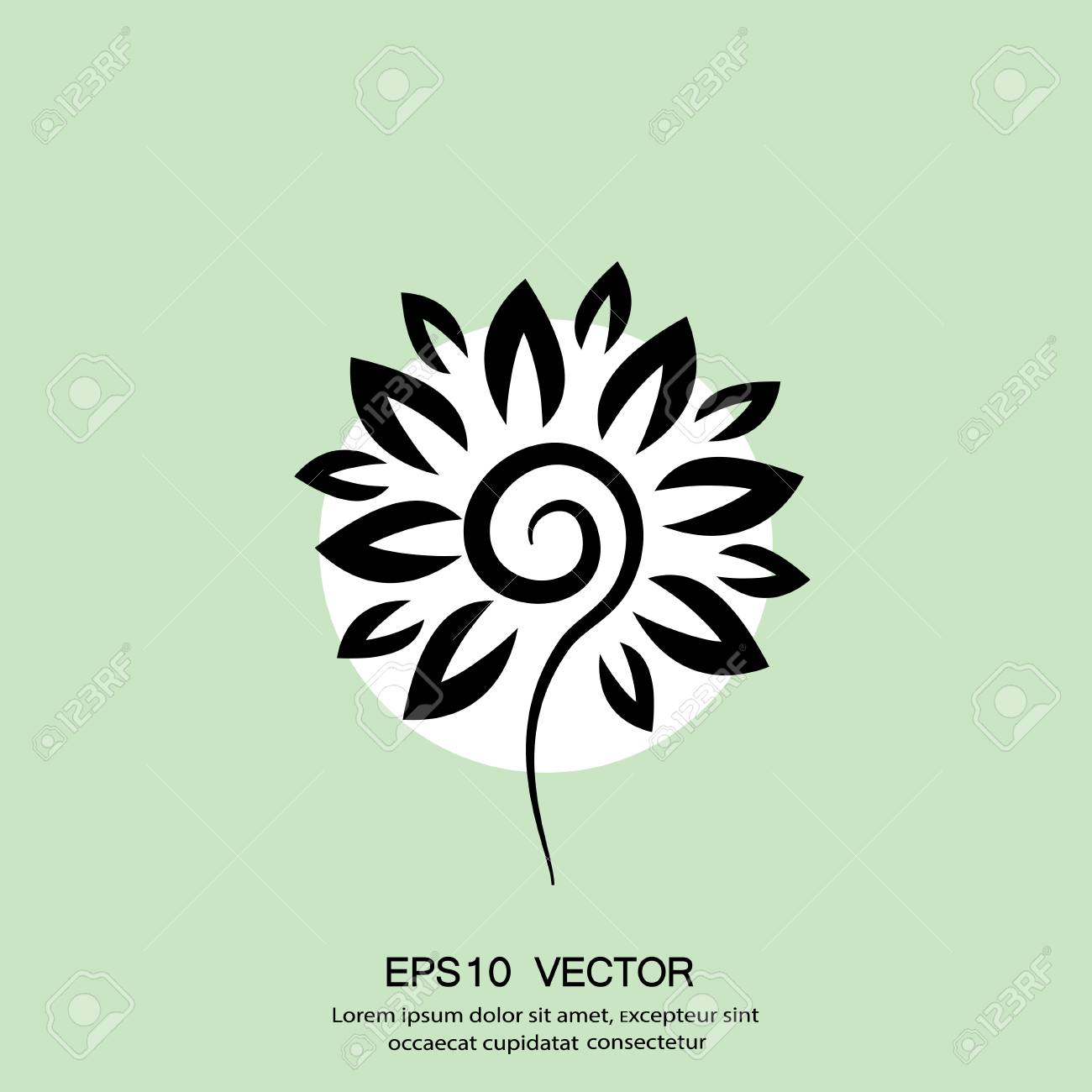 花の絵文字デザインのベクトルの概念図 Eps 10 の写真素材 画像素材 Image