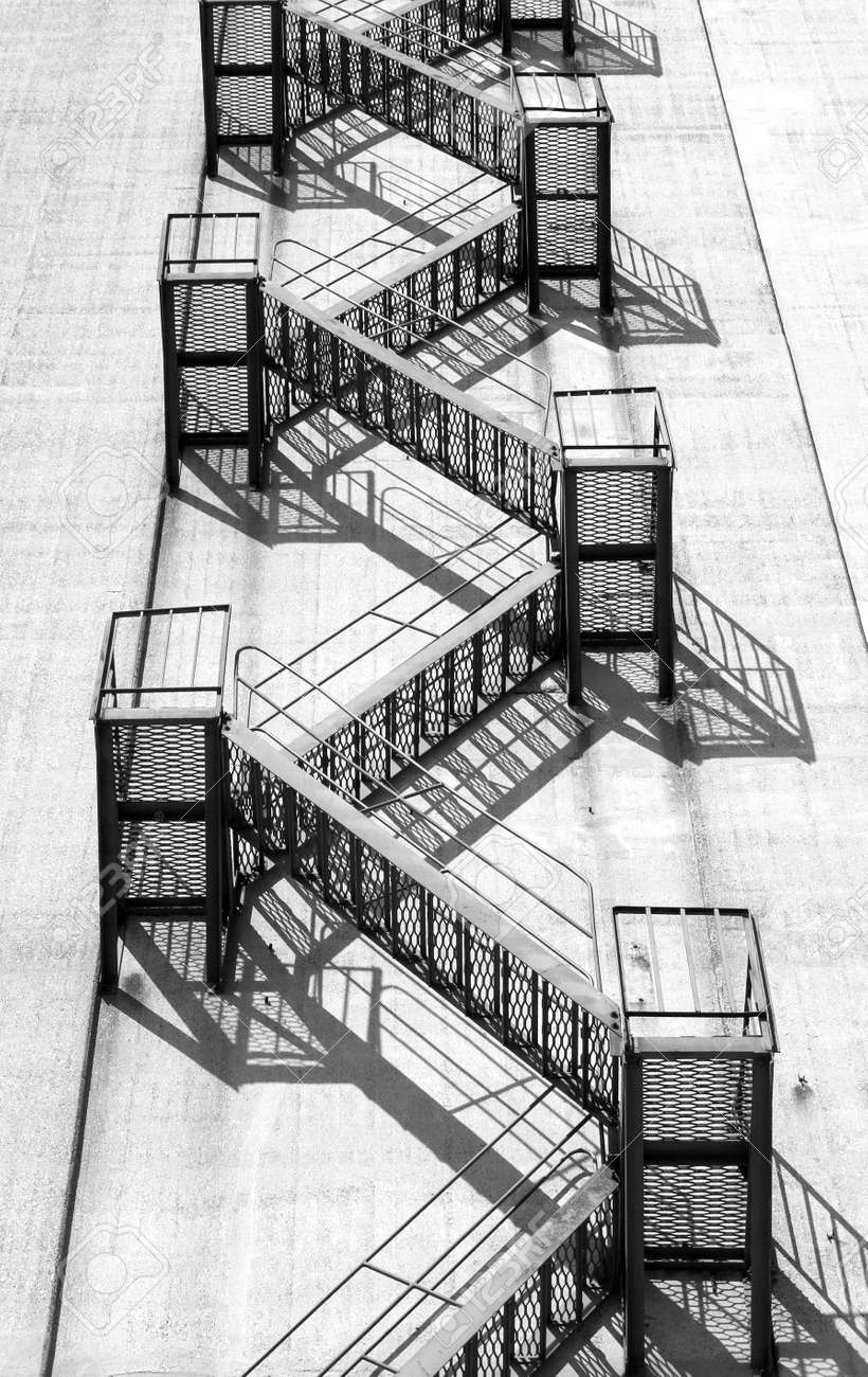 A fire escape from an abandoned factory - 4382503 A fire escape from an abandoned factory - 4382503