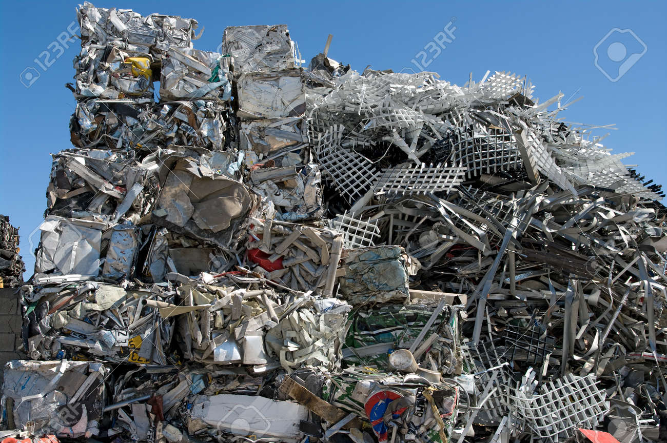 Pile of scrap metal in a scrapyard - 24960512 Pile of scrap metal in a scrapyard - 24960512