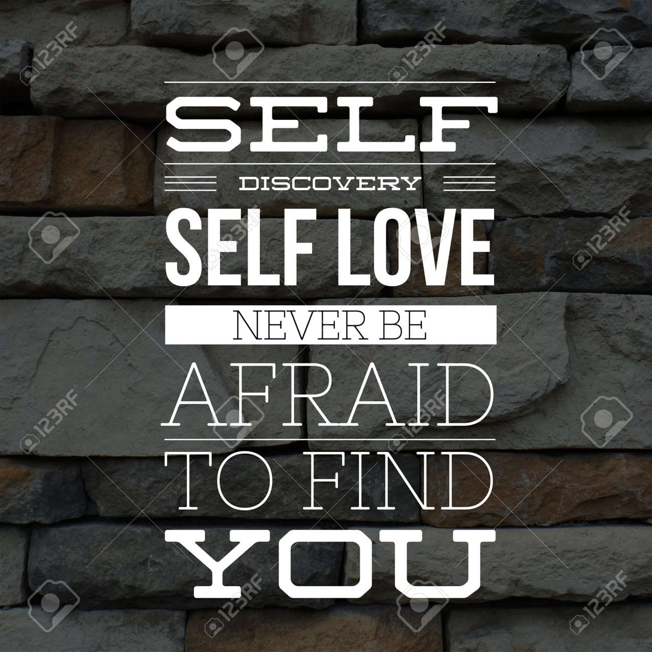 Quotes About Self Discovery Inspirational Quotes Self Discovery Self Love Never Be Afraid To Find You,  Positive, Motivational Stock Photo, Picture And Royalty Free Image. Image  121470941.