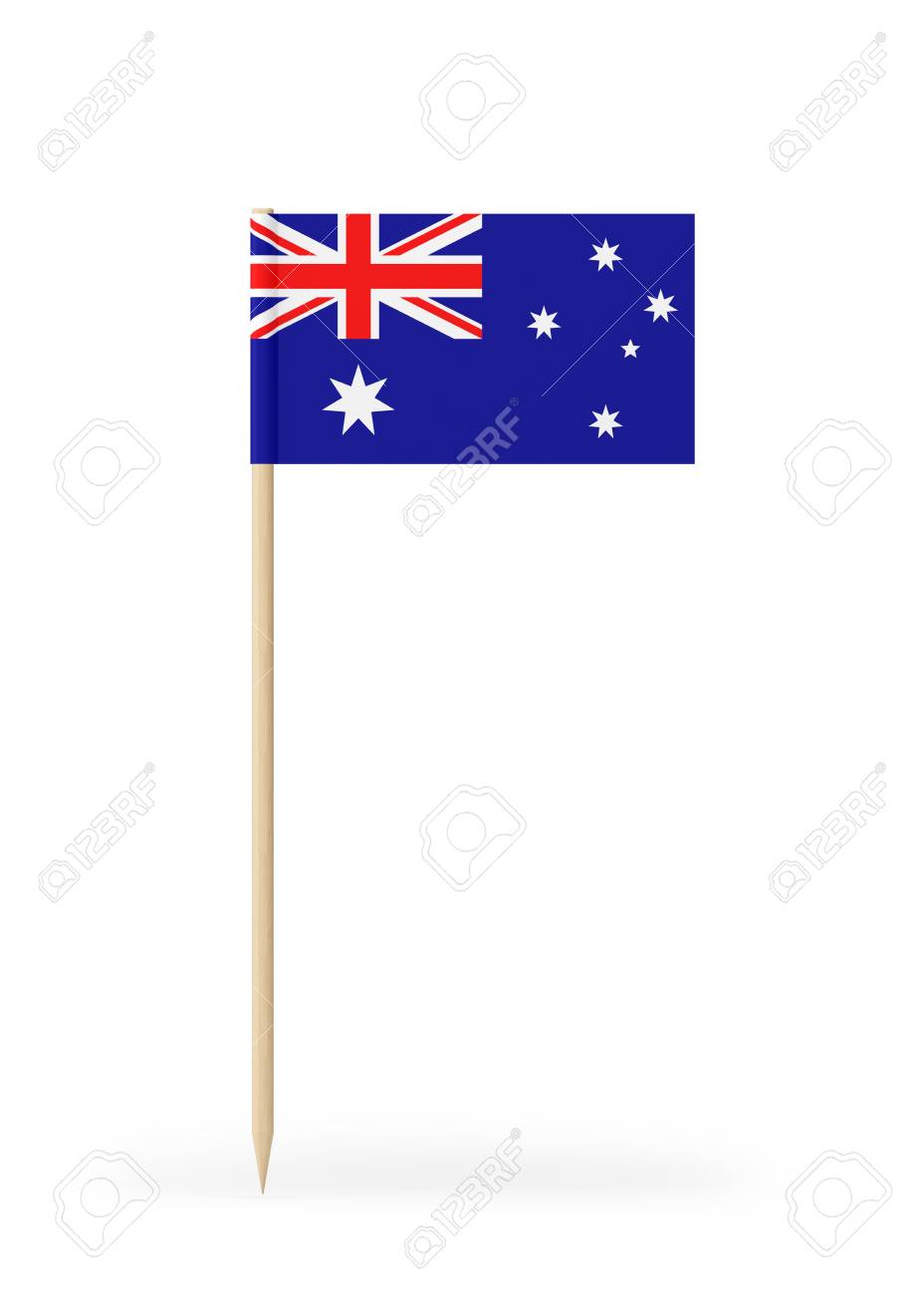 Small Australian Flag On A Toothpick The Flag Has Nicely Detailed