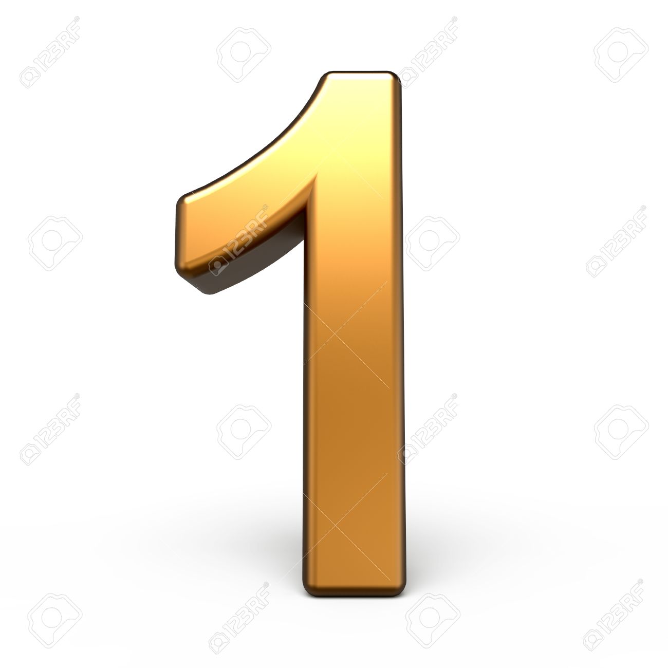 3d matte gold number 1 isolated on white background stock photo picture and royalty free image image 49912951
