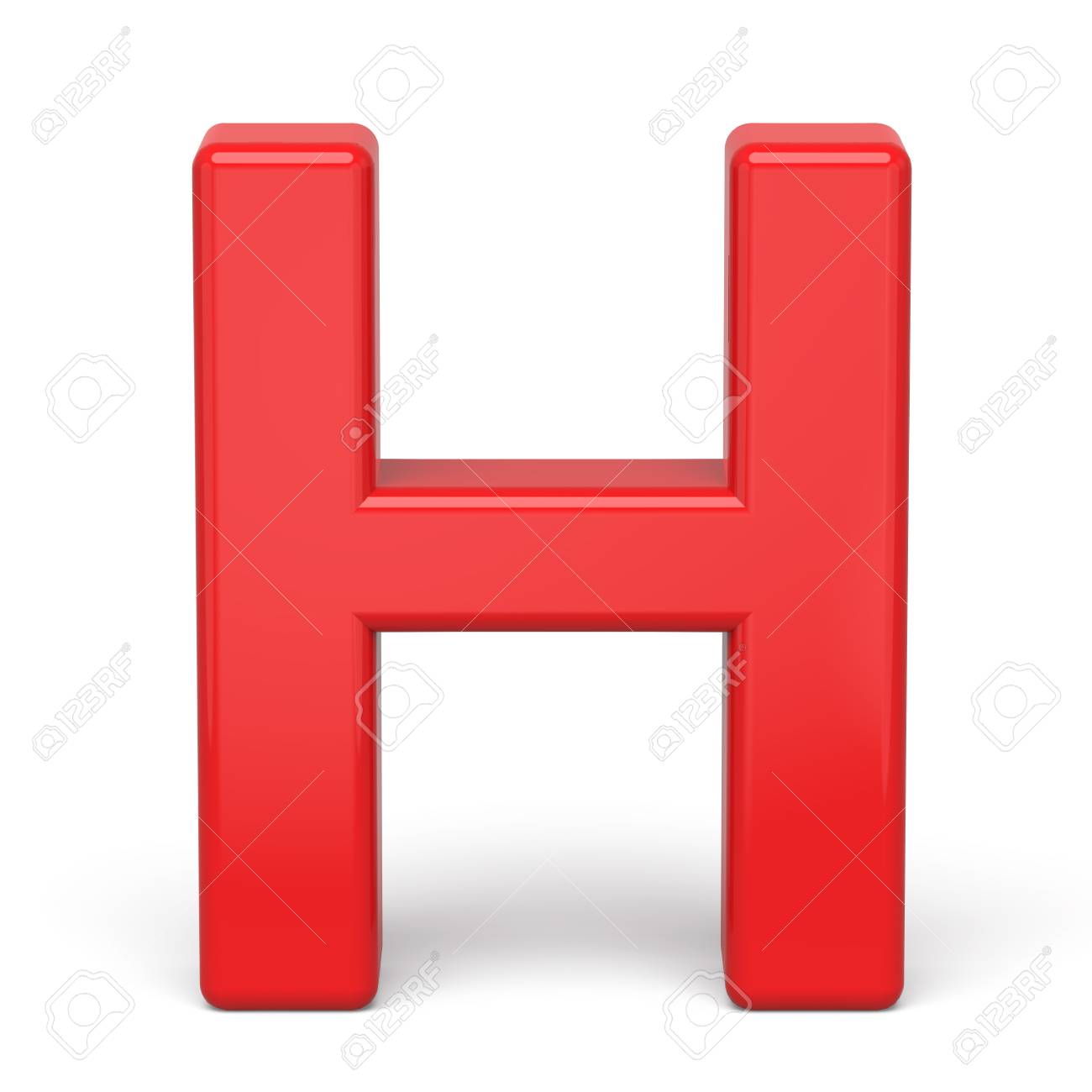 3d plastic red letter h isolated on white background stock photo red letter h