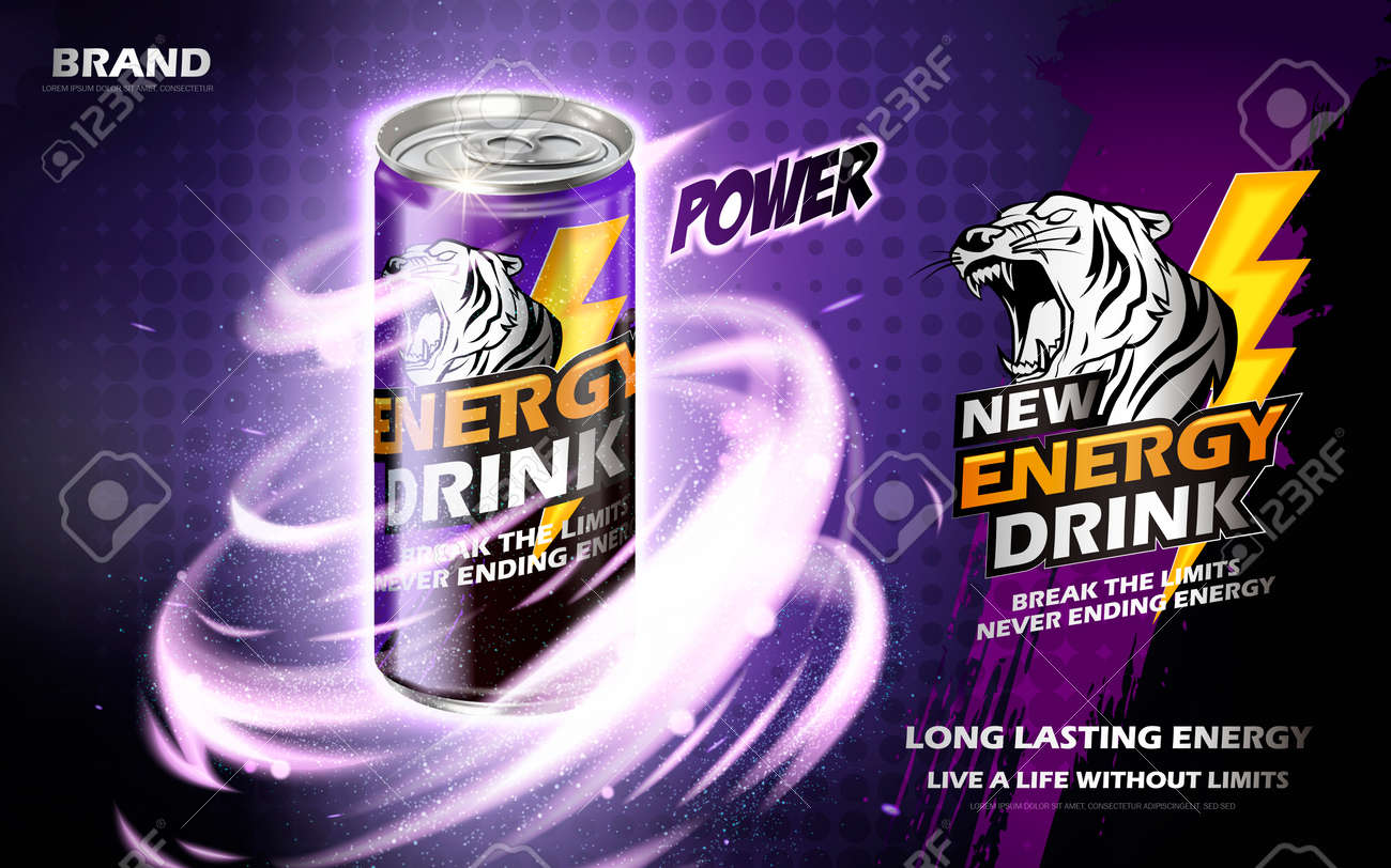 金属に含まれている栄養ドリンクが 神秘的な体操の要素 紫色の背景 3 D イラストのイラスト素材 ベクタ Image