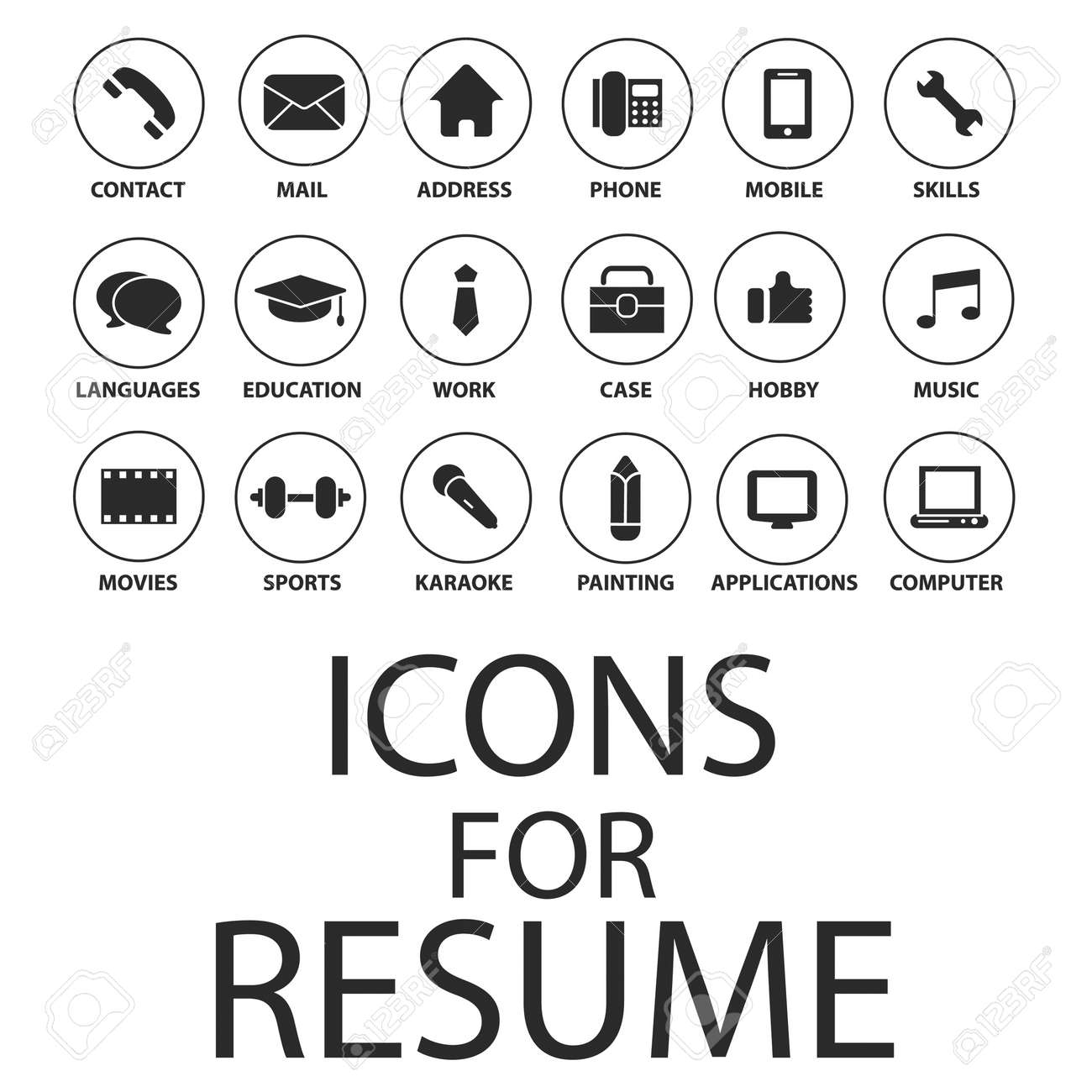 free resume icons