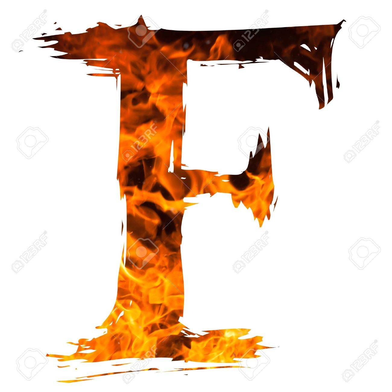 The Letter F Caught Blazing Fire Stock Picture And The Letter F Caught Blazing Fire Stock Picture And