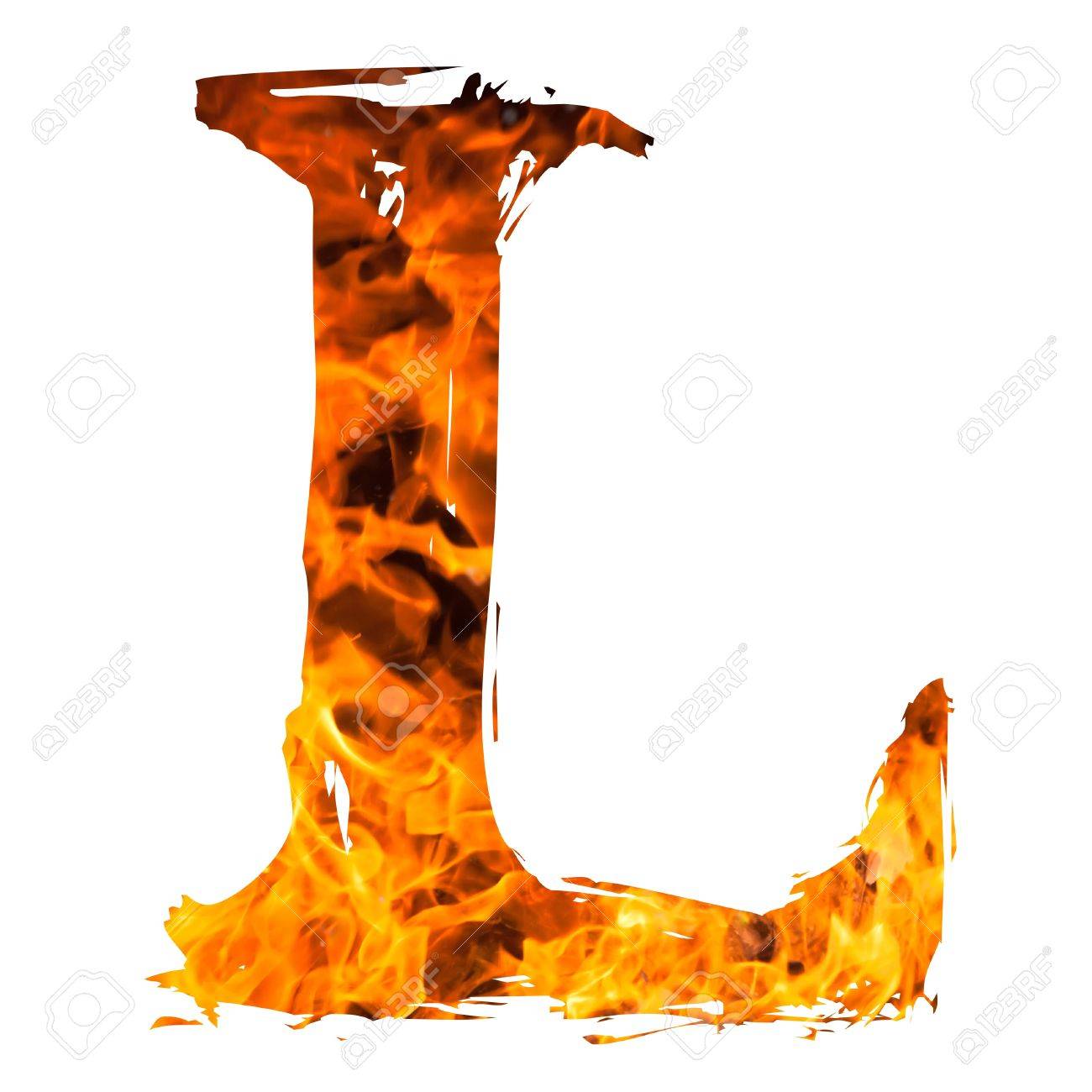 the letter l caught on blazing fire stock photo picture and royalty the letter l