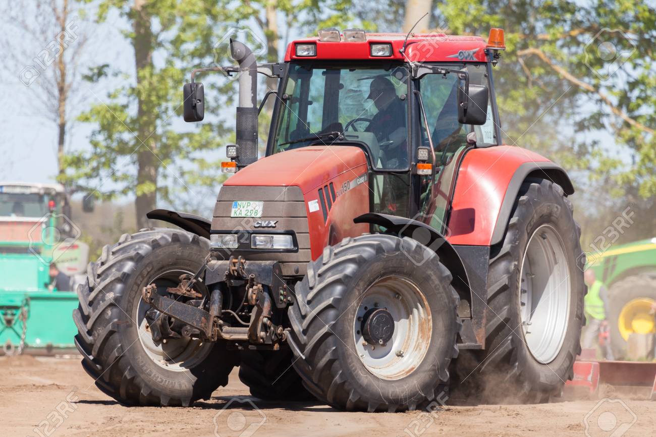 GRIMMEN/ GERMANY - MAY 5: german case puma cvx 150 tractor drives on track