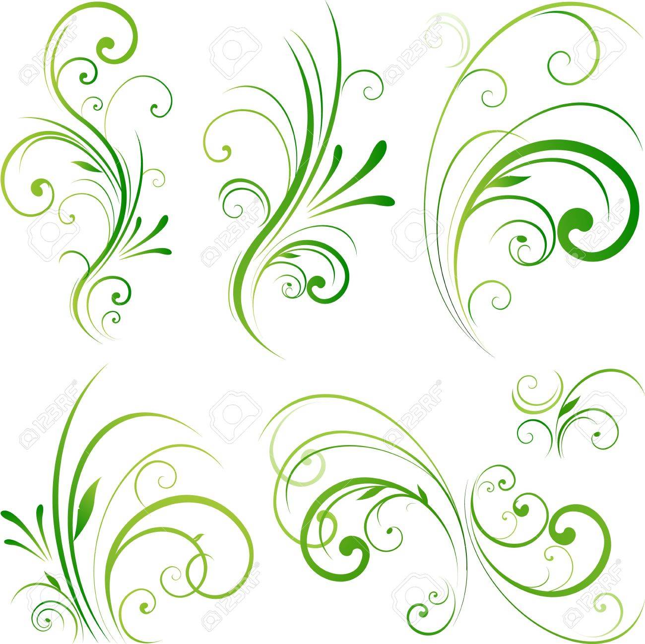 decorative floral swirling design royalty free cliparts vectors swirling design