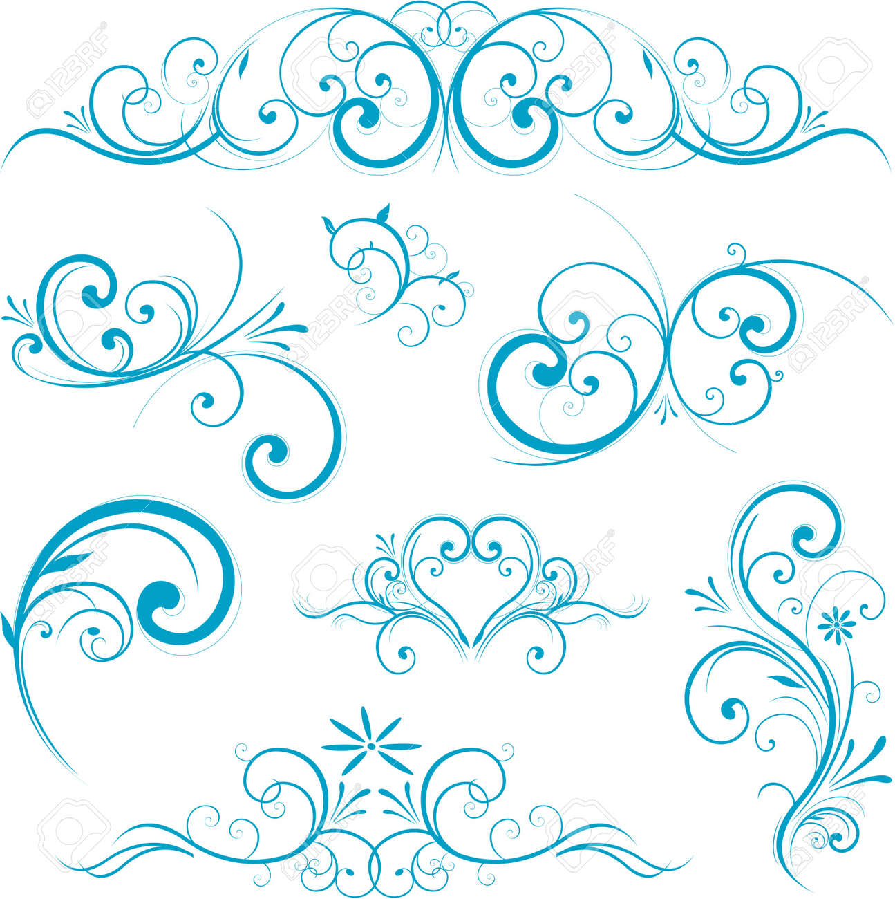 blue swirl design ornaments - 8688097 blue swirl design ornaments - 8688097